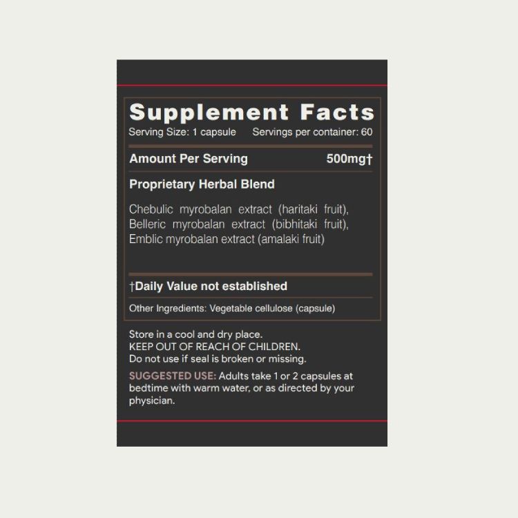 AKSHAR Ayurveda - Detox-aid Tablets - Triphala Guggulu Tablets (60/Pack) - Vegan Cruelty Free.