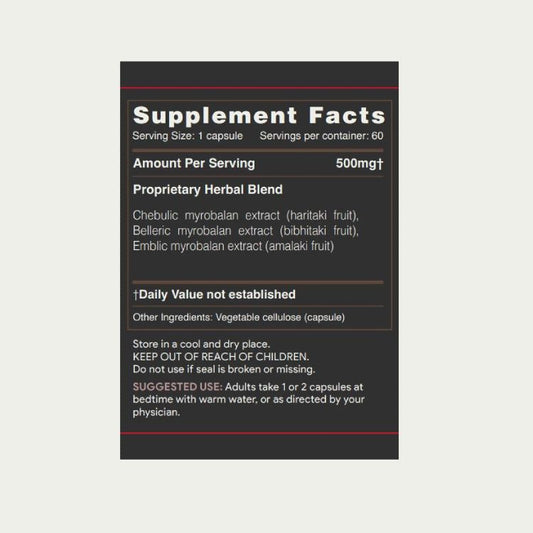 AKSHAR Ayurveda - Detox-aid Tablets - Triphala Guggulu Tablets (60/Pack) - Vegan Cruelty Free.