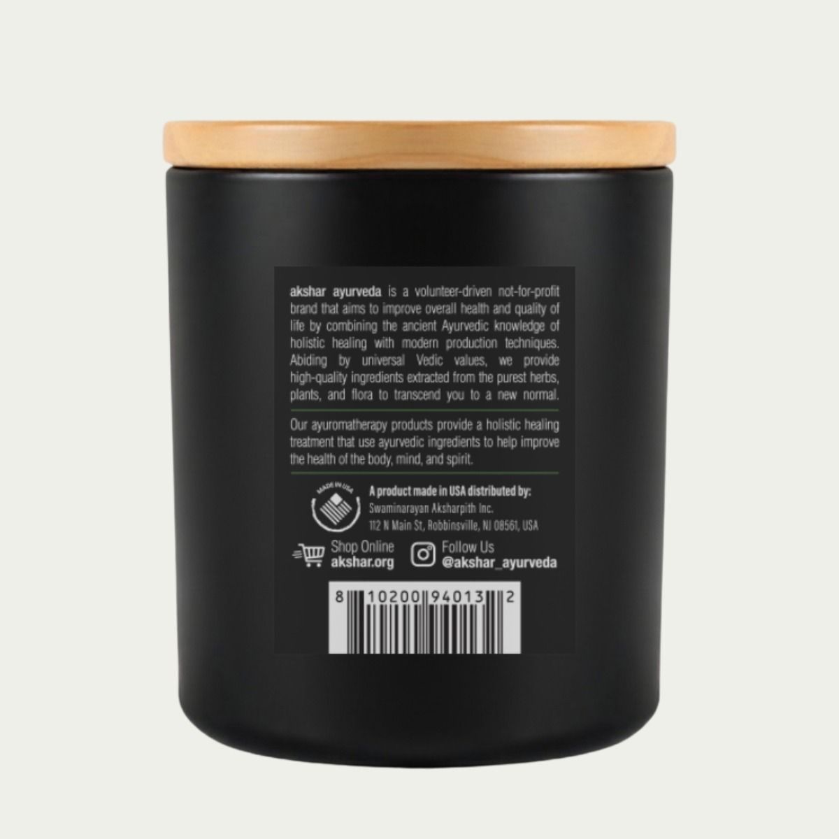 Akshar Ayurveda - Nag Champa Focus Candle I 100% Natural Soy Wax | Hand Poured I Ayuroma Therapy (8.oz) (Copy)