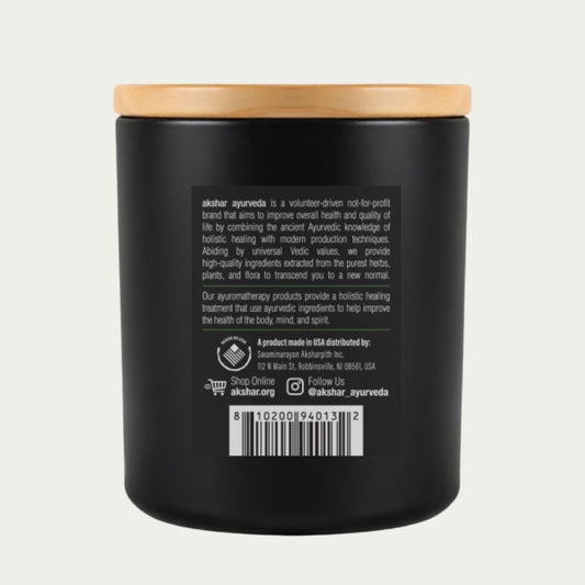 Akshar Ayurveda - Nag Champa Focus Candle I 100% Natural Soy Wax | Hand Poured I Ayuroma Therapy (8.oz) (Copy)
