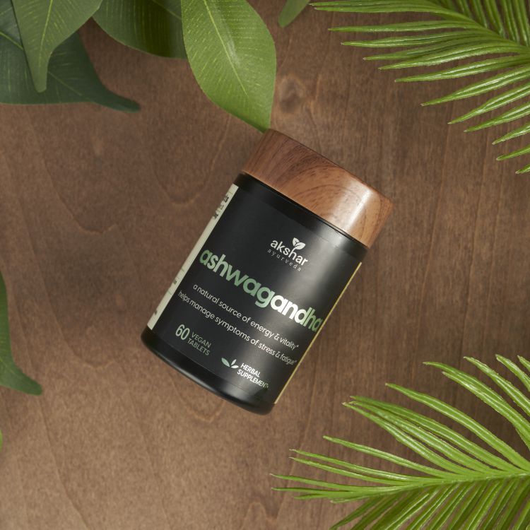 AKSHAR Ayurveda - Ashwagandha Tablets (60/Pack) - Adaptogenic Vitality Support - Vegan Cruelty-Free.