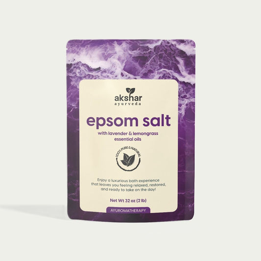 Akshar Ayurveda - 32 oz Epsom Salt with Lavender & Lemongrass (2/LB)