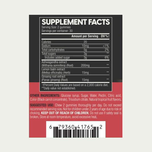 Akshar Ayurveda - Ashwagandha with Ginseng Gummies - A Natural Source of Energy & Vitality - Vegan Cruelty-Free (60/Count))