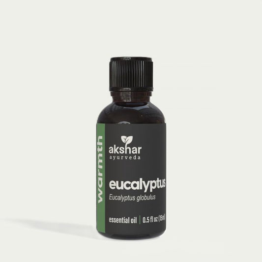 Akshar Ayurveda - Eucalyptus Essential Oil - 100% Pure & Natural | Therapeutic Grade | Steam Distilled (15ml)