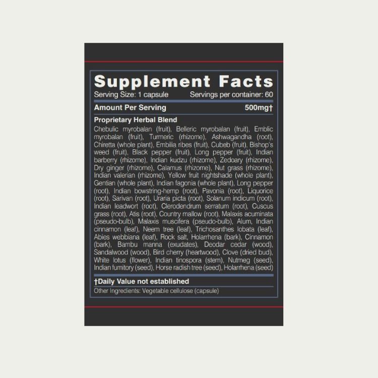 AKSHAR Ayurveda - Gluco-aid Capsules 500mg (60/Pack) - Supports healthy blood sugar levels  - Vegan Cruelty Free.