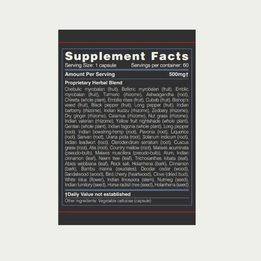 AKSHAR Ayurveda - Gluco-aid Capsules 500mg (60/Pack) - Supports healthy blood sugar levels  - Vegan Cruelty Free.