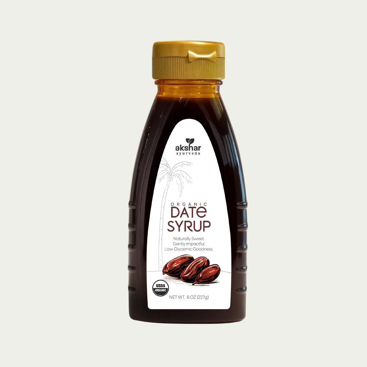 Akshar Ayurveda - Organic Date Syrup - 100% USDA Organic date-based syrup - Vegan, gluten-free, plant-based.