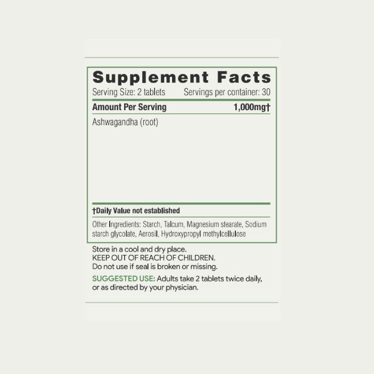 AKSHAR Ayurveda - Ashwagandha Tablets (60/Pack) - Adaptogenic Vitality Support - Vegan Cruelty-Free.