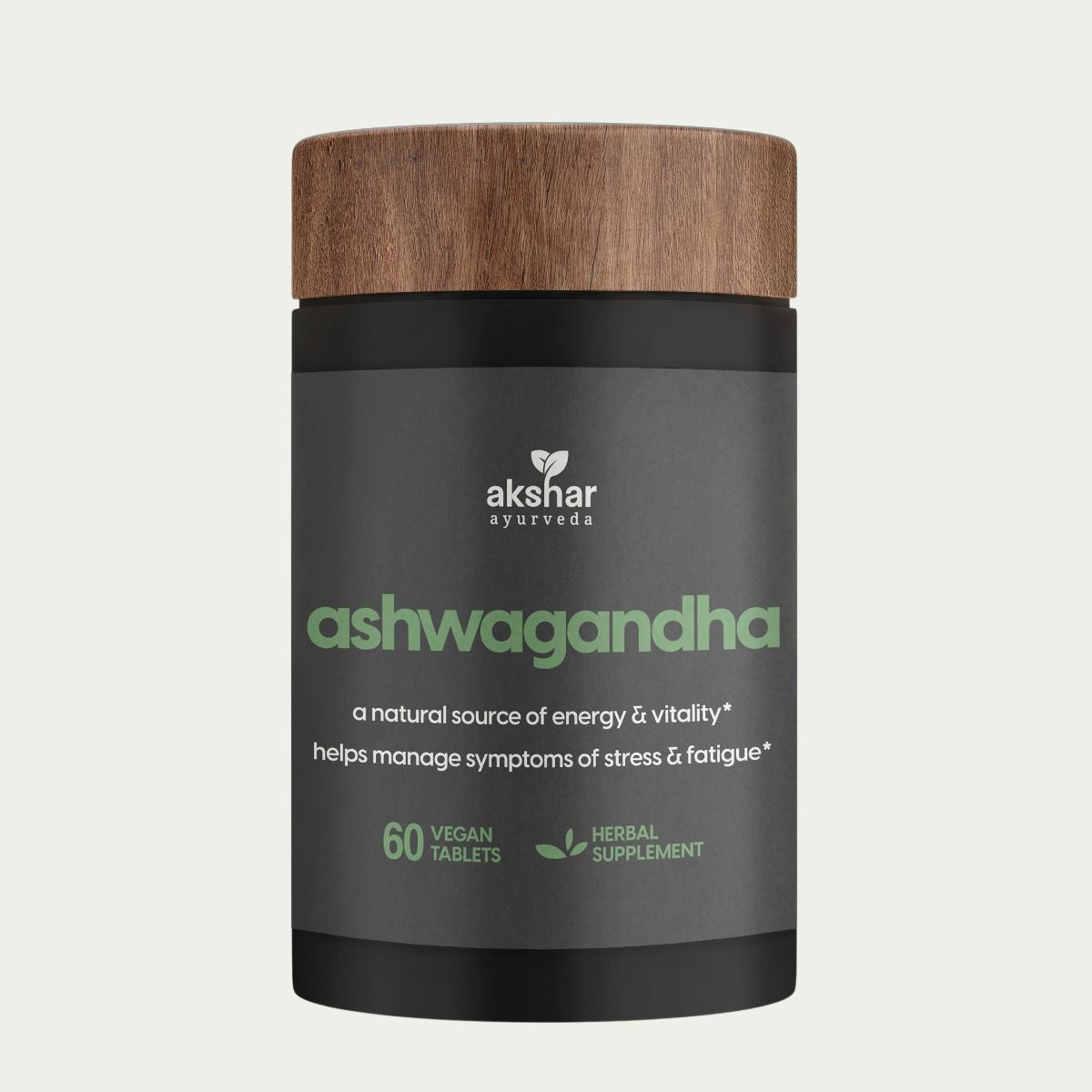 AKSHAR Ayurveda - Ashwagandha Tablets (60/Pack) - Adaptogenic Vitality Support - Vegan Cruelty-Free.
