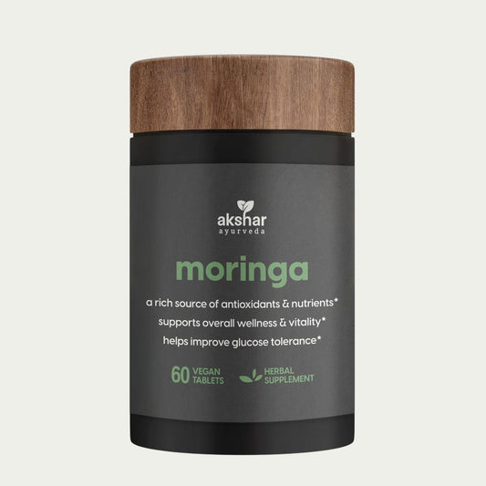 AKSHAR Ayurveda - Moringa Tablets (60/Pack) - Supports overall wellness and vitality - Vegan Cruelty Free.