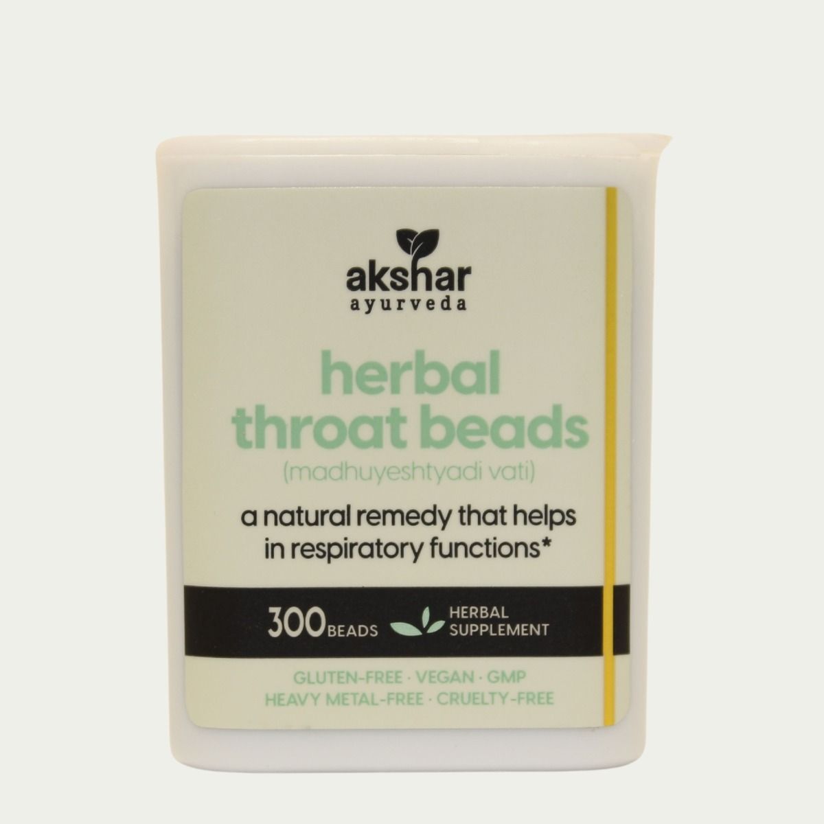 Akshar Ayurveda - Herbal Throat Beads (Madhuyeshtyadi Vati) 300/Pack