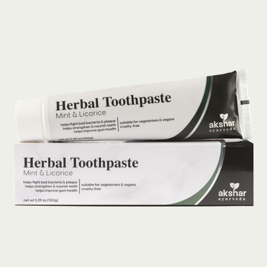 AKSHAR Ayurveda - Mint & Licorice Toothpaste  – Vegan Oral Care (150g)